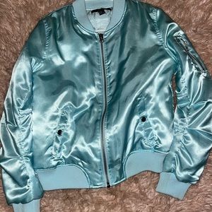 Forever 21 Baby Blue bomber jacket